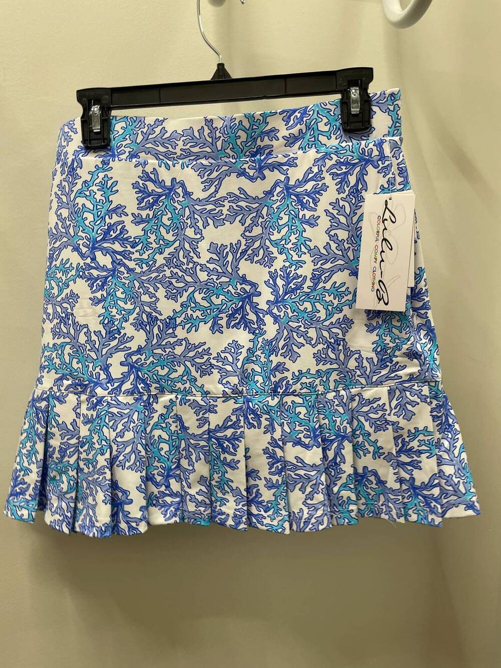 NEW LULU-B women's flounce skort in coral blues